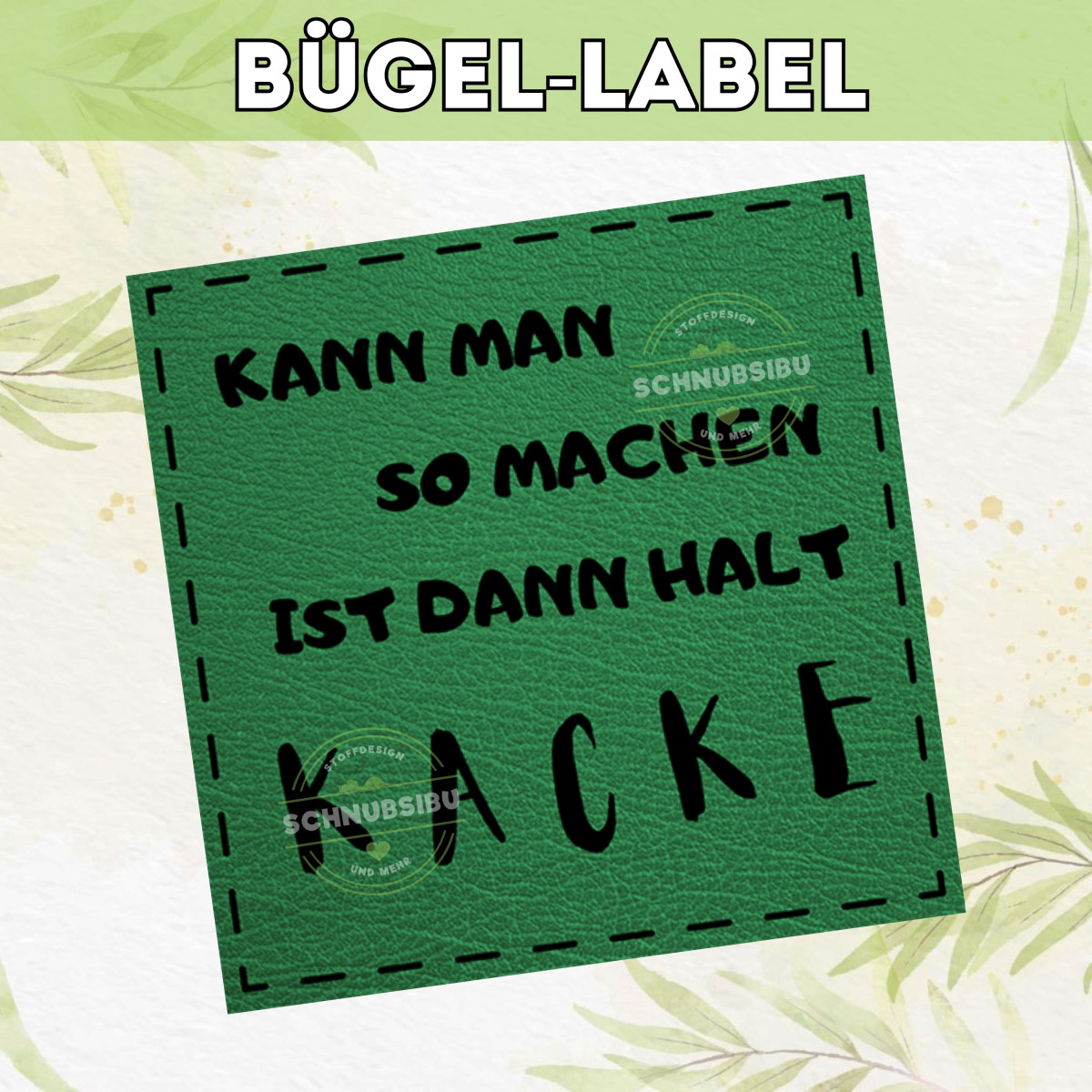 Bügel-Label Kann man so machen